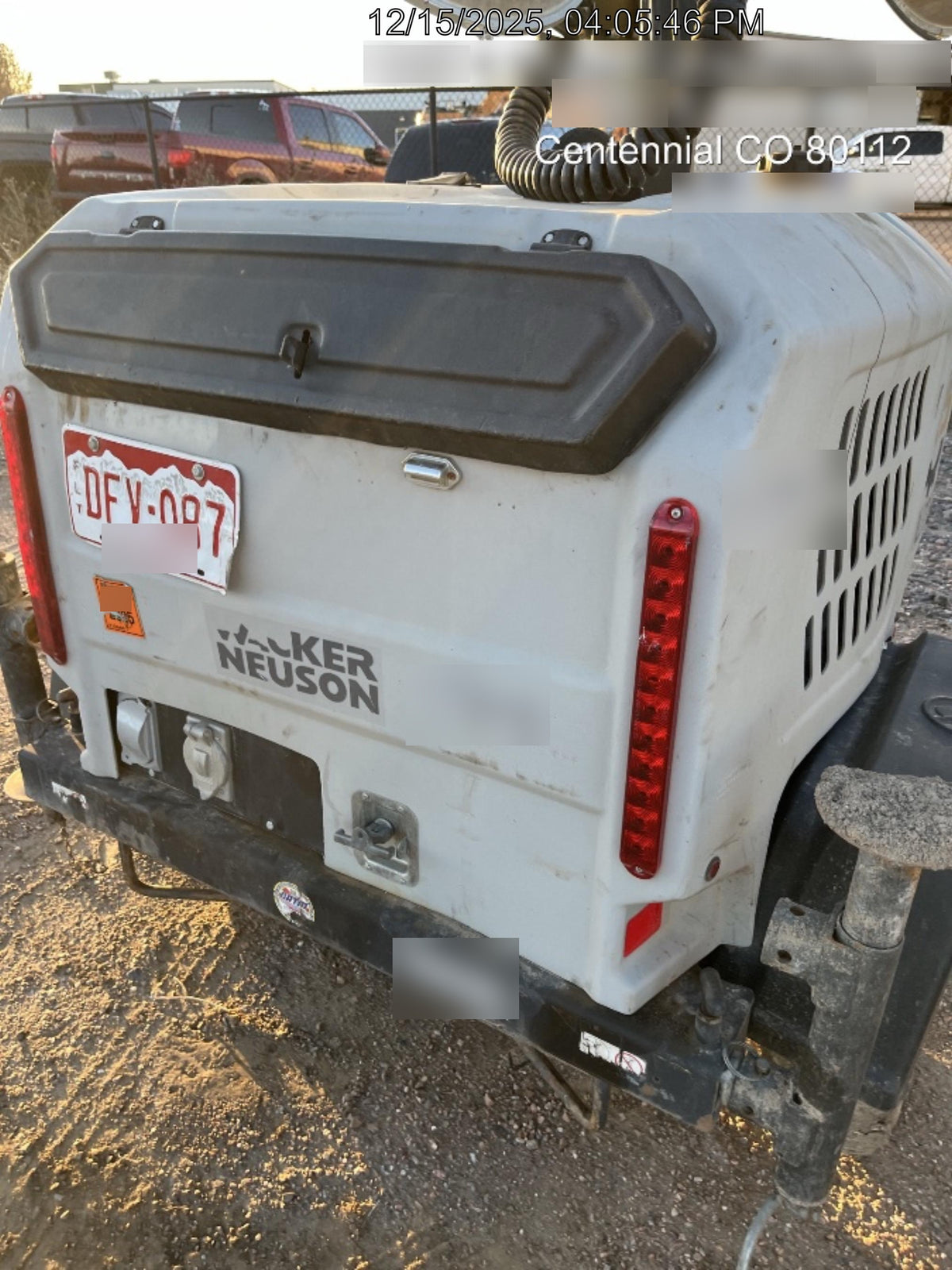 Wacker Neuson LTV6K-MH Wacker Neuson LTV6K Mobile Light Tower w/Fuel Level Sensor Installed