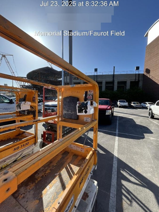 Custom Equipment HB-1430 Hy-Brid Scissor Lift
Platform capacity up to 670 lbs
Working height up to 20 ft
Weighs under 1,700 lbs
Non-marking wheels