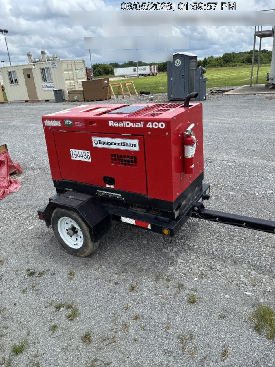 2023 Shindaiwa DGW400MDL Kubota D902 Engine, 23 HP, Dual Op Welder, Wire, Arc, Droop Stick, Tig, and CC Stick Functionality, Simulphase, 3 Phase and 1 Phase Gen Output, Single Axle NB Trlr, Slr Trckl Chrg 12V 12W, Fire Ext