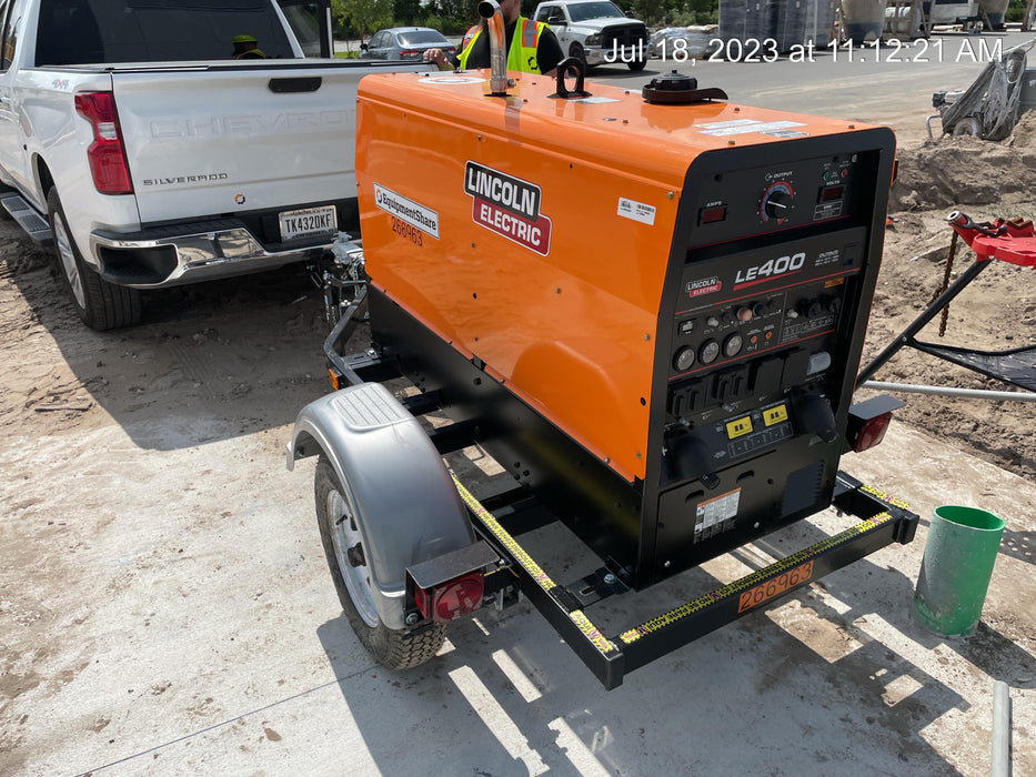 2022 Lincoln Electric LE400 Kubota V1505, Trlr, Cable Rack, Light Kit, ES Decals, T3