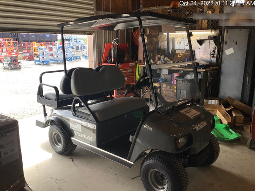 2022 Club Car CA100E Canopy, Fold down Windshield, Beacon, Back up Alarm, All-Trail Trials, HD 8 V Batteries, Trailer Hitch and Ball