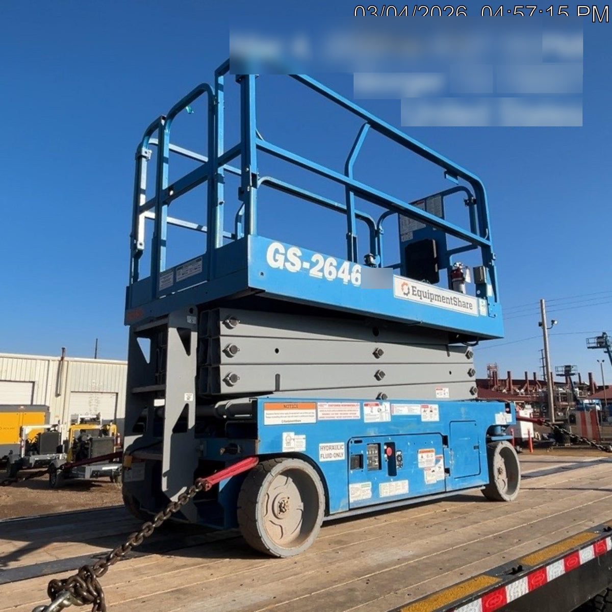 2019 Genie GS-2646 folding rails with full height swing gate