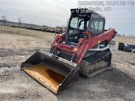 2019 Takeuchi TL12V2C Cab/Heat/Air w/Auxiliary Hydraulics, 2 Speed, Hydraulic QC 80" Tooth Bucket, 48" Pallet Forks