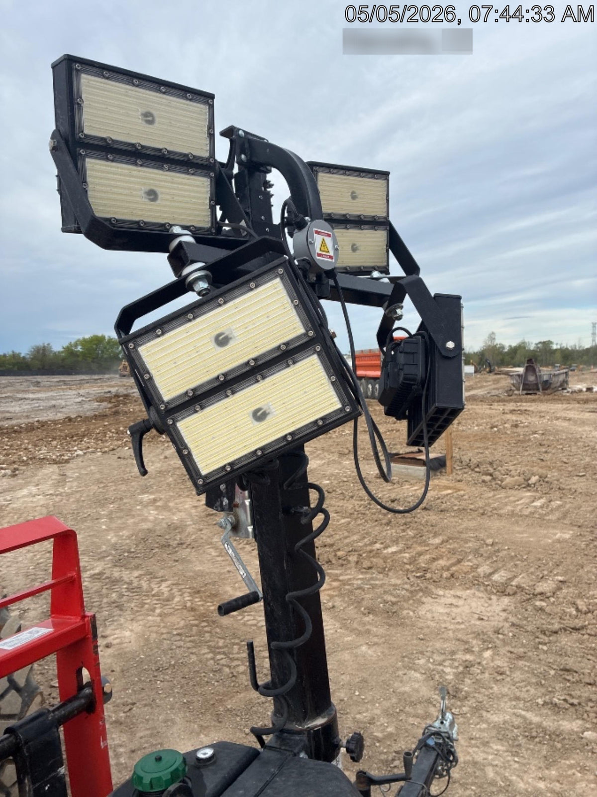 2022 Allmand NLV3GR (4) LED Light Fixture 350W, 23' Vertical Mast, 3kW Prime, Towable, Deep Sea L401, Leveling Jacks, Yanmar T4F 5.8hp