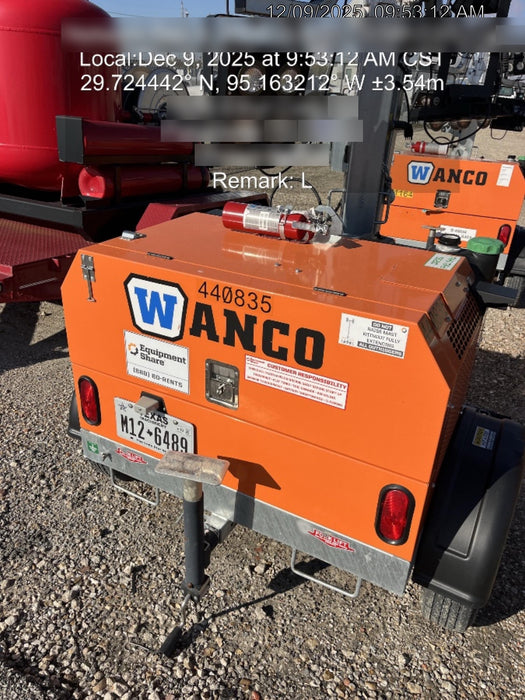 2024 Wanco WLTT-4MM4K Diesel, Deep Sea Controller, Shore Power Plug, Auto Start, (4) 350W LED Floodlights, 4kW Generator, 60 Gal Fuel Tank, 2" Ball, T3