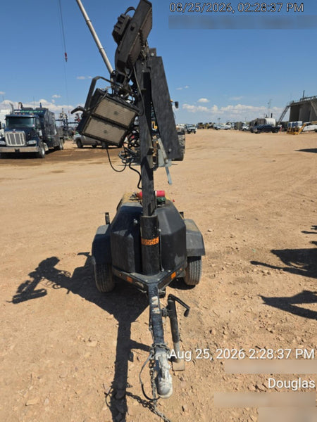 2021 Allmand NLV3GR (4) LED Light Fixture 350W, 23' Vertical Mast, 3kW Prime, Towable, Deep Sea L401, Leveling Jacks, Yanmar T4F 5.8hp