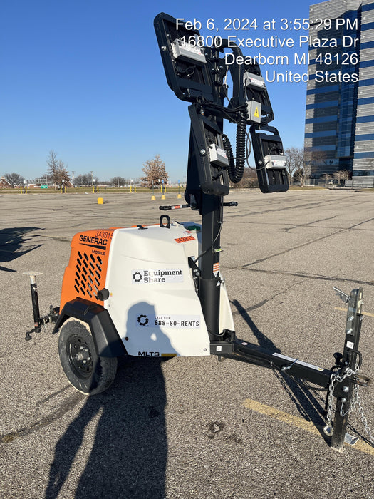 2023 Generac MLT2 Diesel, Flex Switch 120V Input, Powerzone Controller, (4) 320W LED Lights, 4kW Generator, 39.9 Gal Fuel Tank, 2" Ball, T3