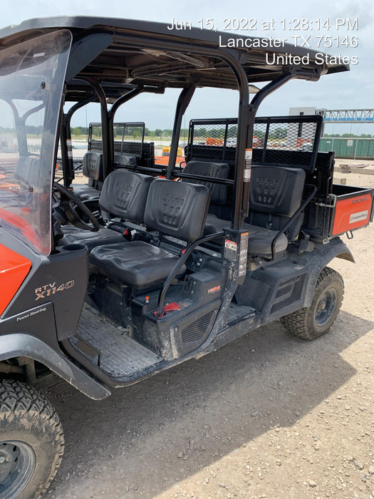 2021 Kubota RTV-X1140W-H Plastic Canopy, Windshield Acrylic Clear, LED Strobe Light, Wire Harness Kit, Back up Alarm