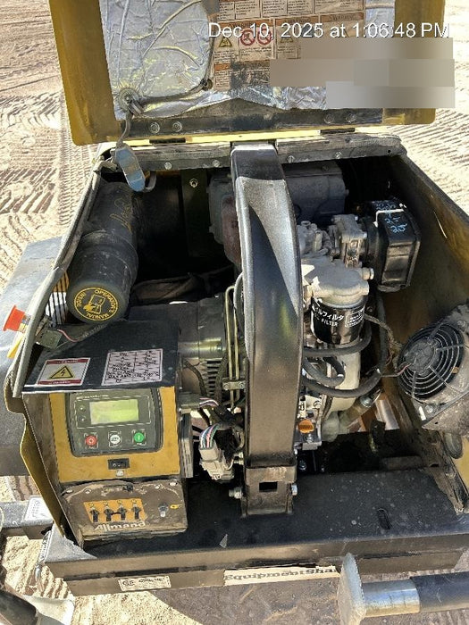 2022 Allmand NLV3GR (4) LED Light Fixture 350W, 23' Vertical Mast, 3kW Prime, Towable, ES Decals, T3