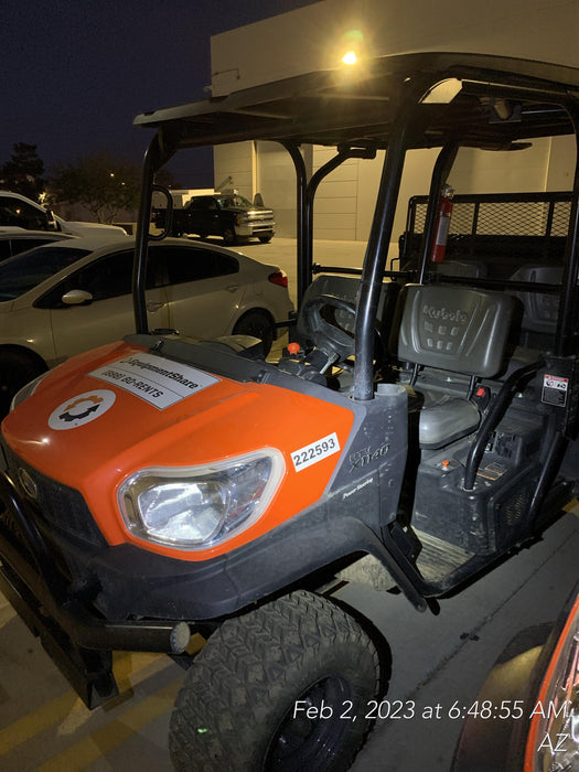 2022 Kubota RTV-X1140W-H Plastic Canopy, Windshield Acrylic Clear, LED Strobe Light, Wire Harness Kit, Back up Alarm
