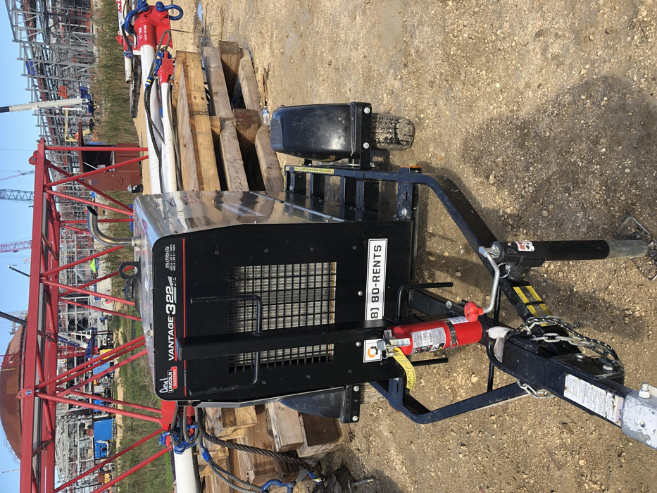 2019 Lincoln Electric Vantage 322 Welder Ready-Pak 3, Two wheel trailer, Fender and Light kit, Cable Rack