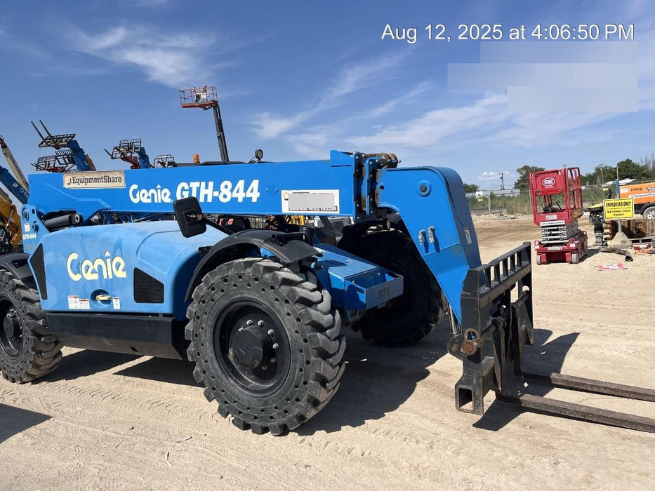 2018 Genie GTH-844 Genie GTH-844 w/Open ROPS, Solid Tires, beacon/work lights, 60" carriage/forks