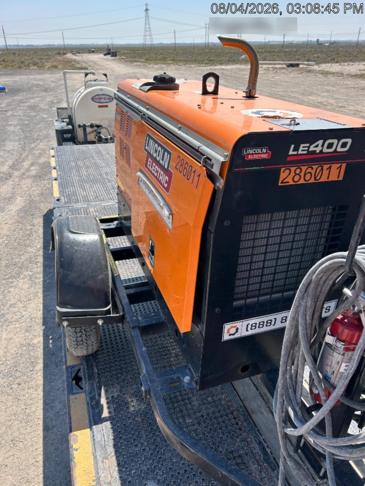 2022 Lincoln Electric LE400 Kubota V1505, Trlr, Cable Rack, Light Kit, ES Decals, T3