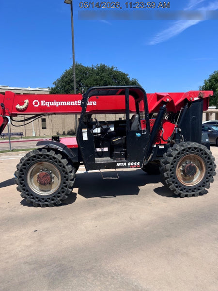 2019 Manitou MTA8044 74hp T4F, Open ROPS, Cab and Boom LED work lights, Auxiliary Hydraulics, Solid Tires, Amber strobe, Lift Hook w/66" Carriage, 60" Forks