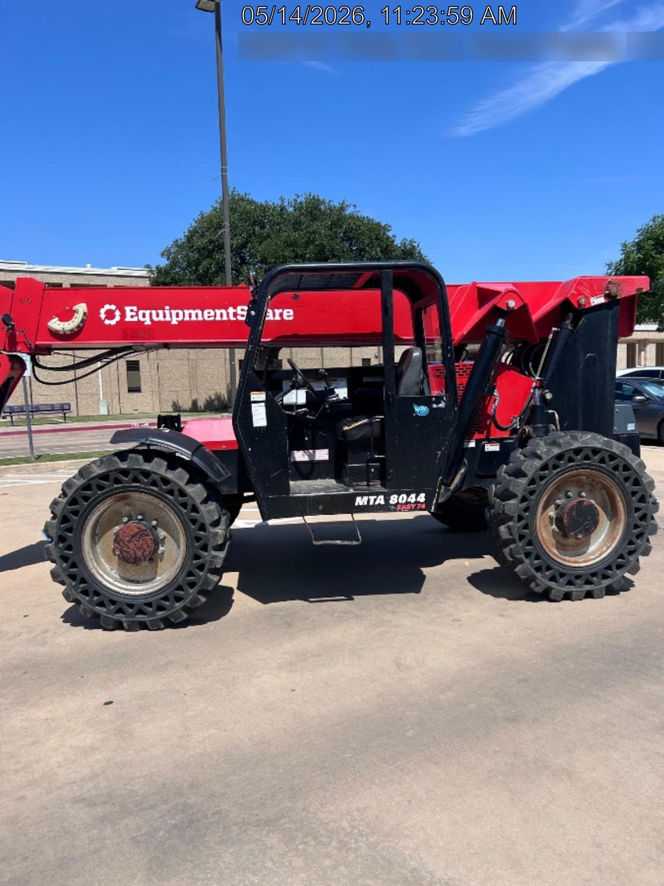2019 Manitou MTA8044 74hp T4F, Open ROPS, Cab and Boom LED work lights, Auxiliary Hydraulics, Solid Tires, Amber strobe, Lift Hook w/66" Carriage, 60" Forks