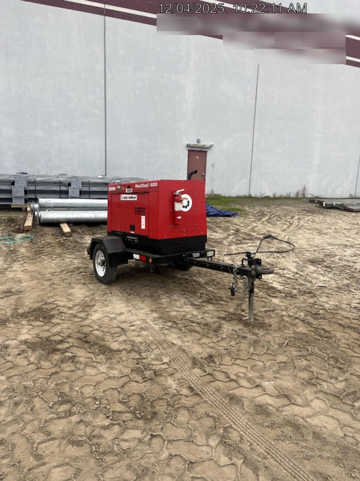 2022 Shindaiwa DGW400MDL Kubota D902 Engine, 23 HP, Dual Op Welder, Wire, Arc, Droop Stick, Tig, and CC Stick Functionality, Simulphase, 3 Phase and 1 Phase Gen Output, Single Axle NB Trlr, Slr Trckl Chrg 12V 12W, Fire Ext