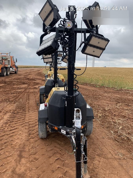 2022 Allmand NLV3GR (4) LED Light Fixture 350W, 23' Vertical Mast, 3kW Prime, Towable, ES Decals, T3