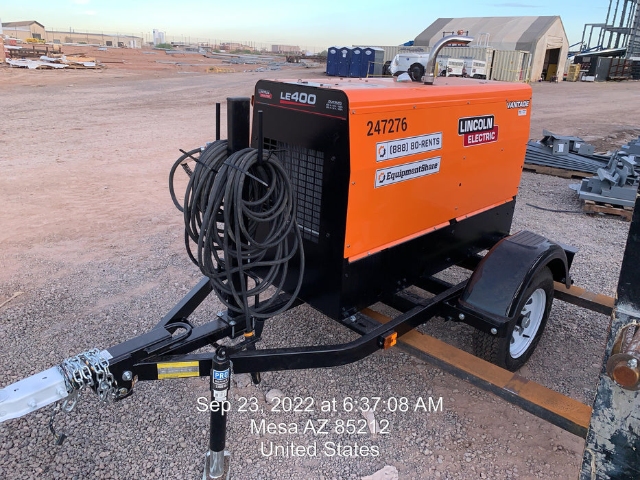 2022 Lincoln Electric LE400 Kubota V1505, Trlr, Cable Rack, Light Kit, ES Decals, T3