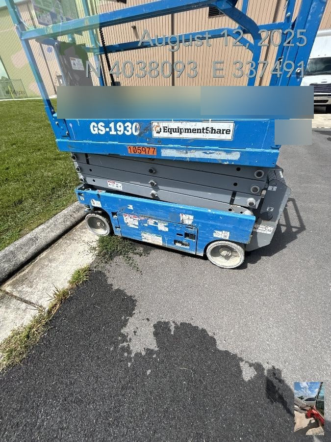 2020 Genie GS-1930 Solid Non Marking Tires, Beacon, Folding rails with half height swing gate
