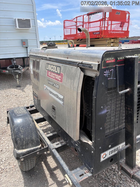 2019 Lincoln Electric Vantage 322 Welder Ready-Pak 3, Two wheel trailer, Fender and Light kit, Cable Rack
