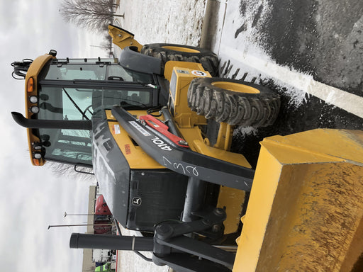 2020 John Deere 410L - Extendable Stick Cab/Heat/Air, 4WD, Extendable Stick, Pilot Controls, 2 Way Hydraulics, TAG Manual QC