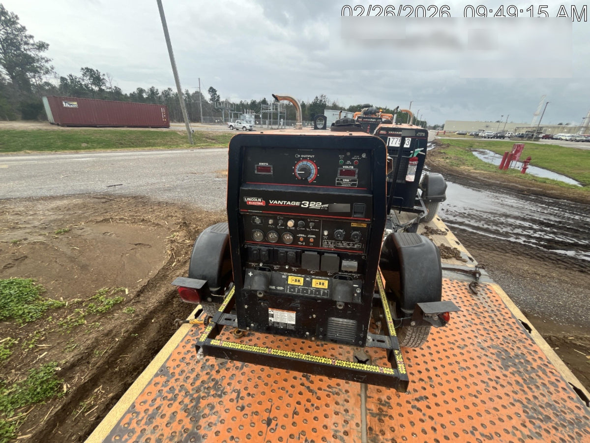 2021 Lincoln Electric Vantage 322 Vantage 322 Ready Pak 3 w/ Decals, ORANGE (includes trailer, cable rack, fender light kit) NO Telematics