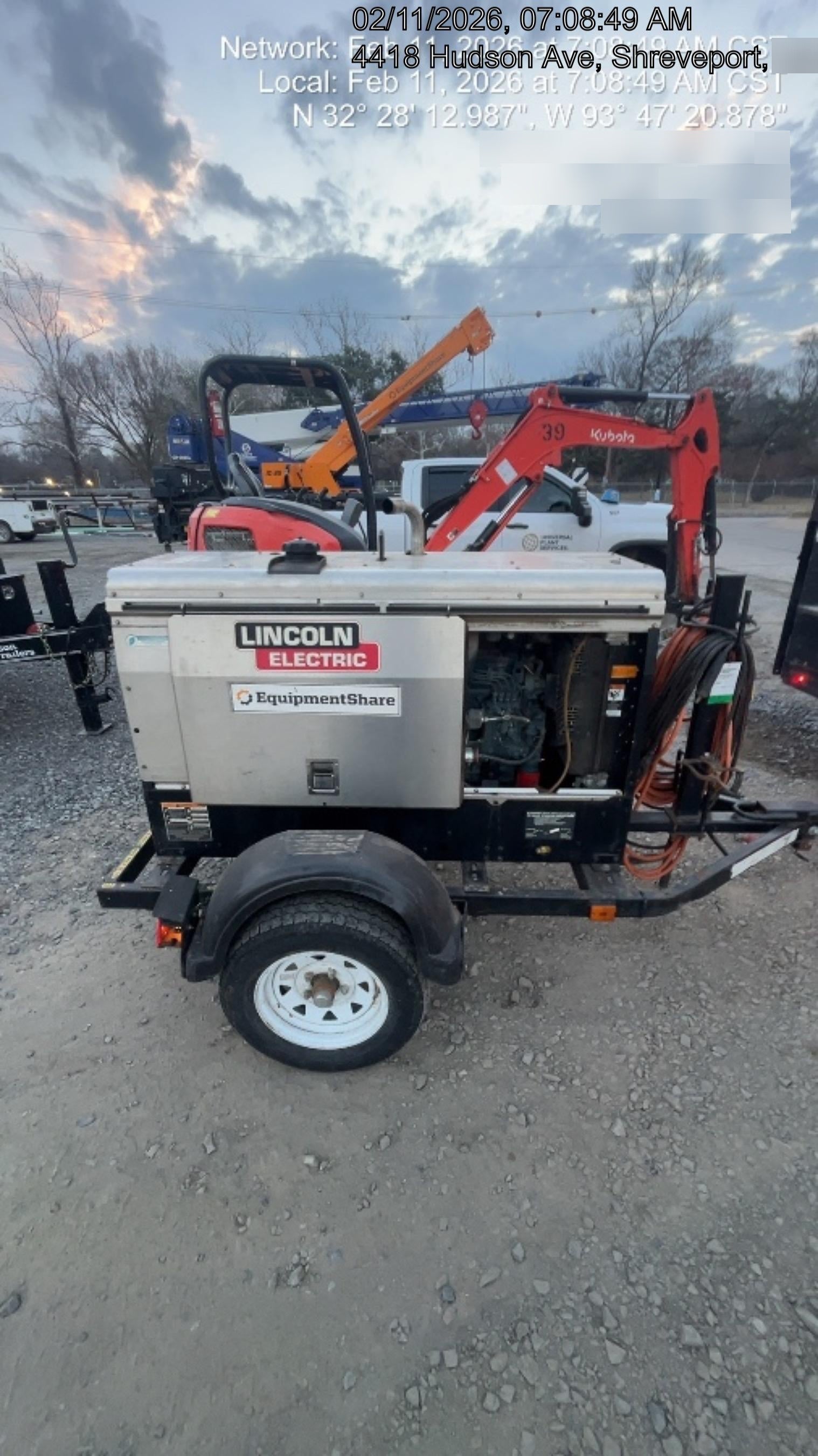 2018 Lincoln Electric Vantage 322 Lincoln Vantage 322 Welder Ready Pak 3 - Vantage 322, Trailer, Fender and light kit, Cable rack