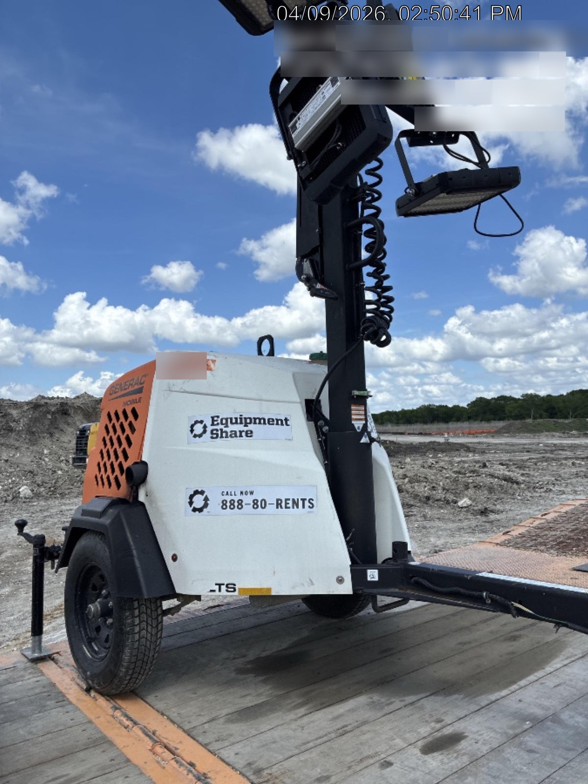 2024 Generac MLT2 Diesel, Flex Switch 120V Input, Powerzone Controller, 
(4) 320W LED Lights, 4kW Generator, 39.9 Gal Fuel Tank, 2" Ball, T3