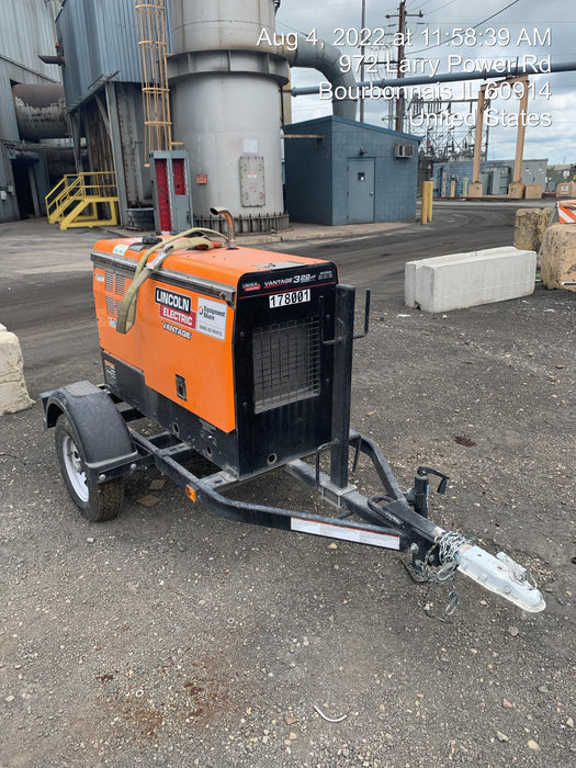 2021 Lincoln Electric Vantage 322 Vantage 322 Ready Pak 3 w/ Decals, ORANGE (includes trailer, cable rack, fender light kit) NO Telematics