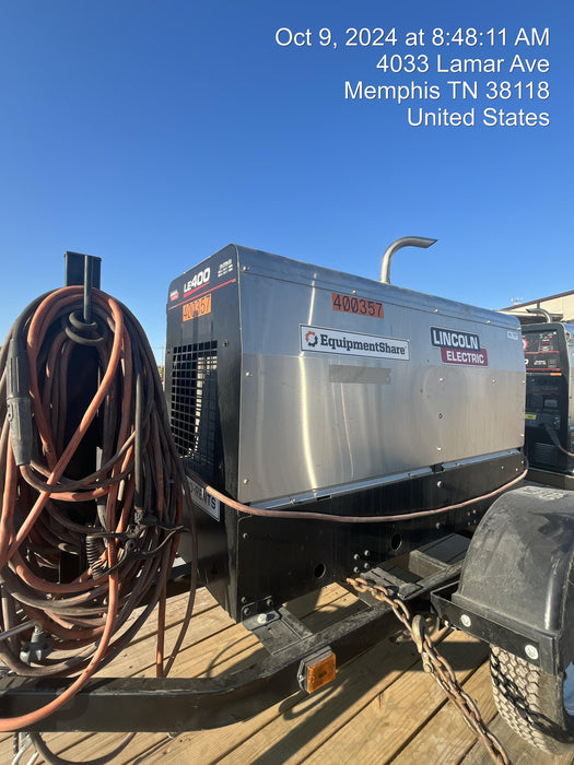 2024 Lincoln Electric LE400 Kubota V1505, Trlr, Cable Rack, Light Kit, ES Decals, T3