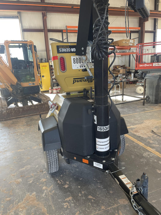 2021 Allmand NLV3GR (4) LED Light Fixture 350W, 23' Vertical Mast, 3kW Prime, Towable, Deep Sea L401, Leveling Jacks, Yanmar T4F 5.8hp