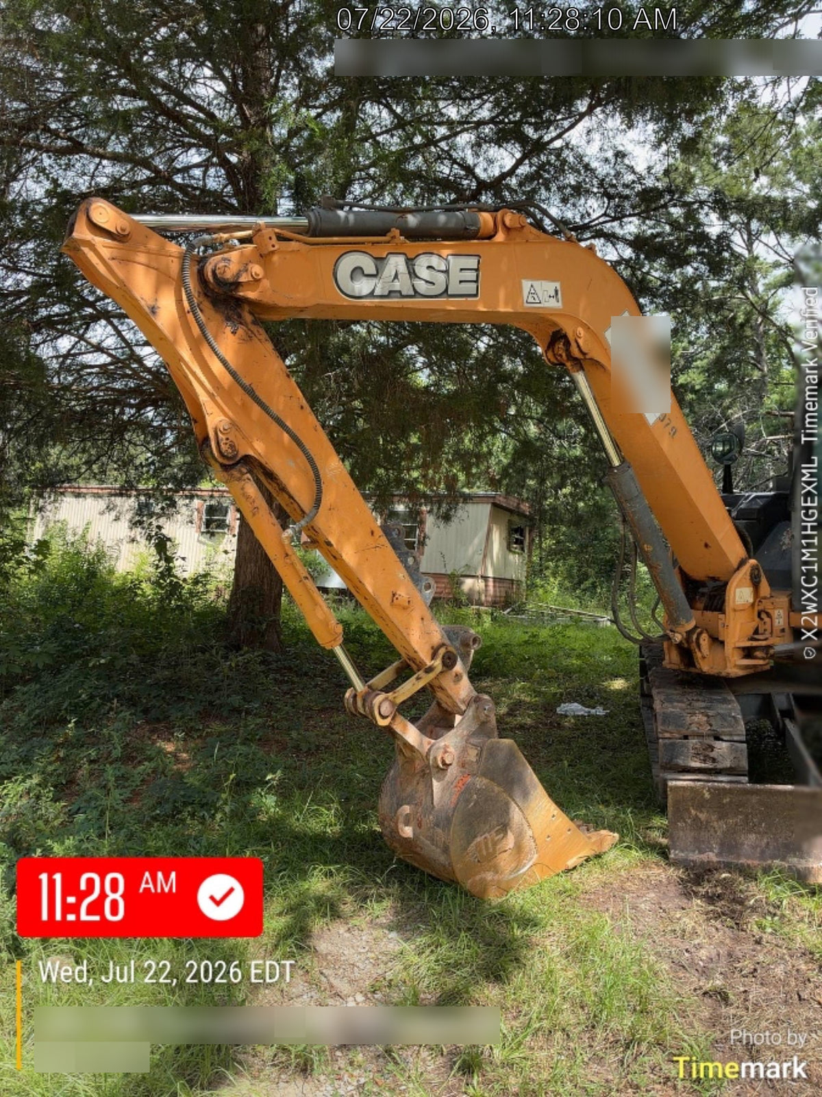2015 Case CX80C CLOSED CAB, A/C, RUBBER TRACKS PADS, 7'-2" ARM