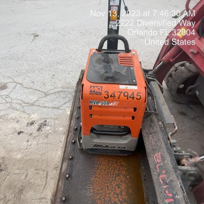 2023 Multiquip MV308GH Honda GX270, 18" Plate, Tachometer