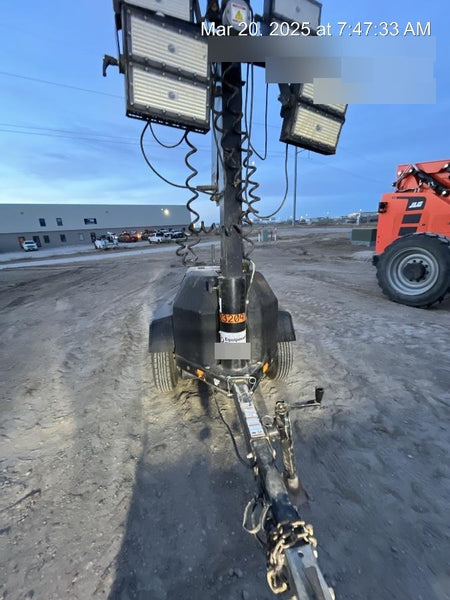 2022 Allmand NLV3GR (4) LED Light Fixture 350W, 23' Vertical Mast, 3kW Prime, Towable, Deep Sea L401, Leveling Jacks, Yanmar T4F 5.8hp