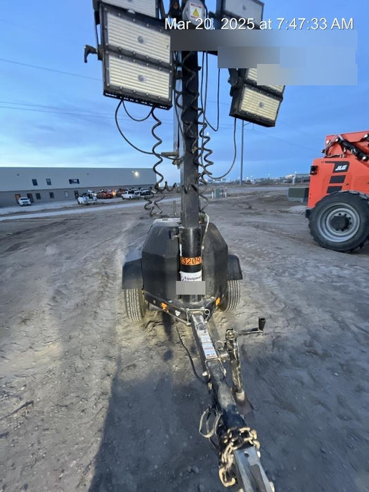 2022 Allmand NLV3GR (4) LED Light Fixture 350W, 23' Vertical Mast, 3kW Prime, Towable, Deep Sea L401, Leveling Jacks, Yanmar T4F 5.8hp