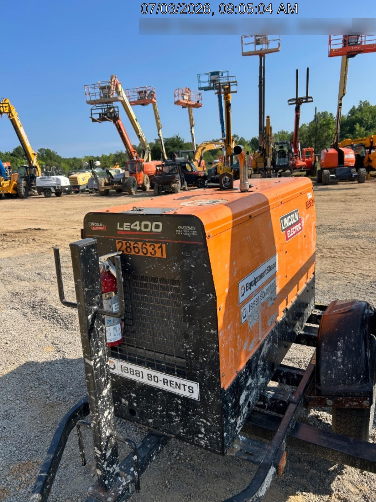 2022 Lincoln Electric LE400 Kubota V1505, Trlr, Cable Rack, Light Kit, ES Decals, T3