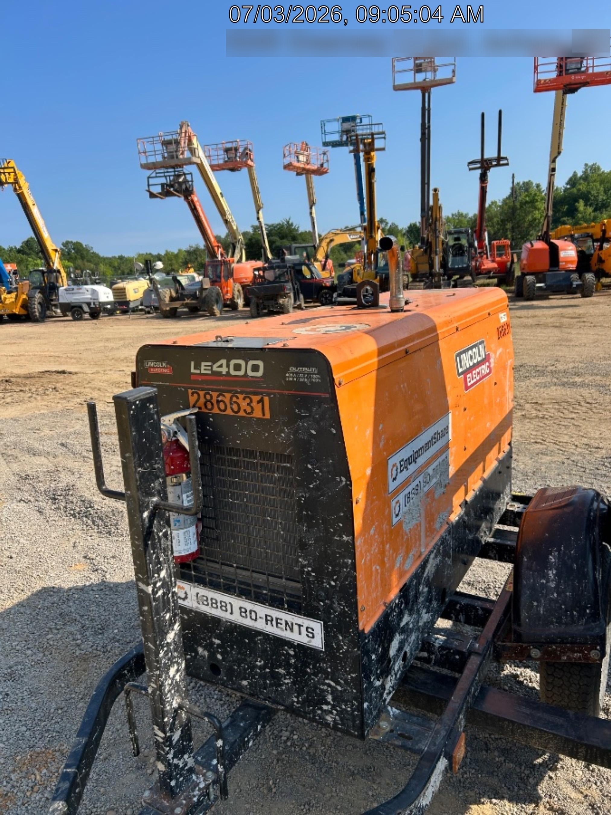 2022 Lincoln Electric LE400 Kubota V1505, Trlr, Cable Rack, Light Kit, ES Decals, T3