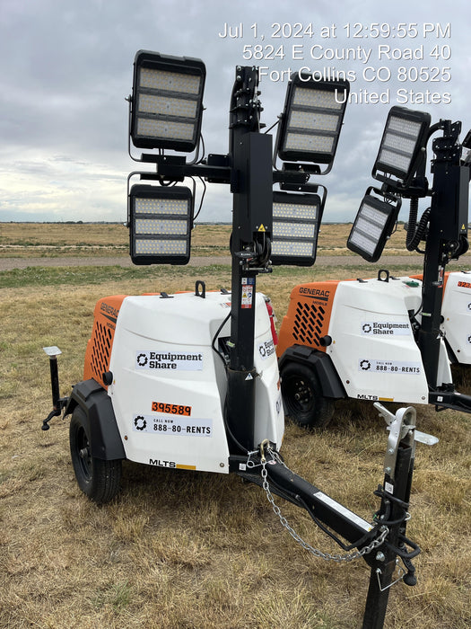 2024 Generac MLT2 Diesel, Flex Switch 120V Input, Powerzone Controller, 
(4) 320W LED Lights, 4kW Generator, 39.9 Gal Fuel Tank, 2" Ball, T3