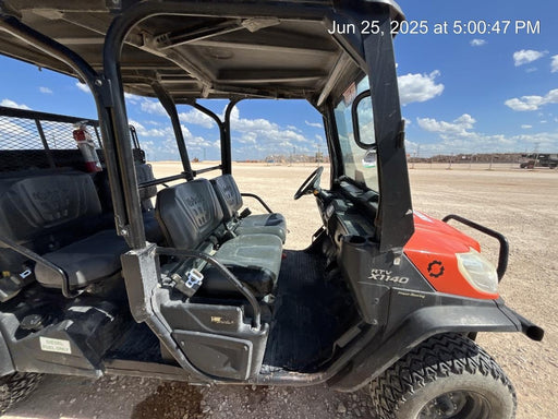 2019 Kubota RTV-X1140W-H 4wd Utility Cart, 4 Seat, Diesel, LED Strobe, Windshield Tempered Glass, Plastic Canopy, Wire Harness Kit, Backup Alarm