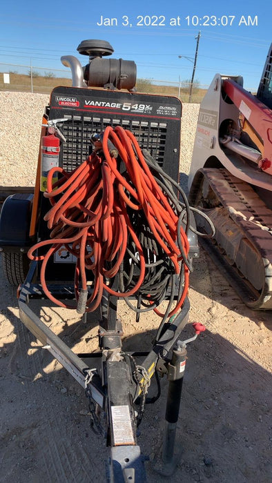 2021 Lincoln Electric Vantage 549X Ready Pak 3, ORANGE (includes trailer, cable rack, fender light kit)