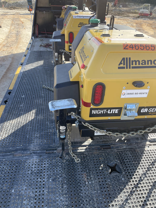 2022 Allmand NLV3GR (4) LED Light Fixture 350W, 23' Vertical Mast, 3kW Prime, Towable