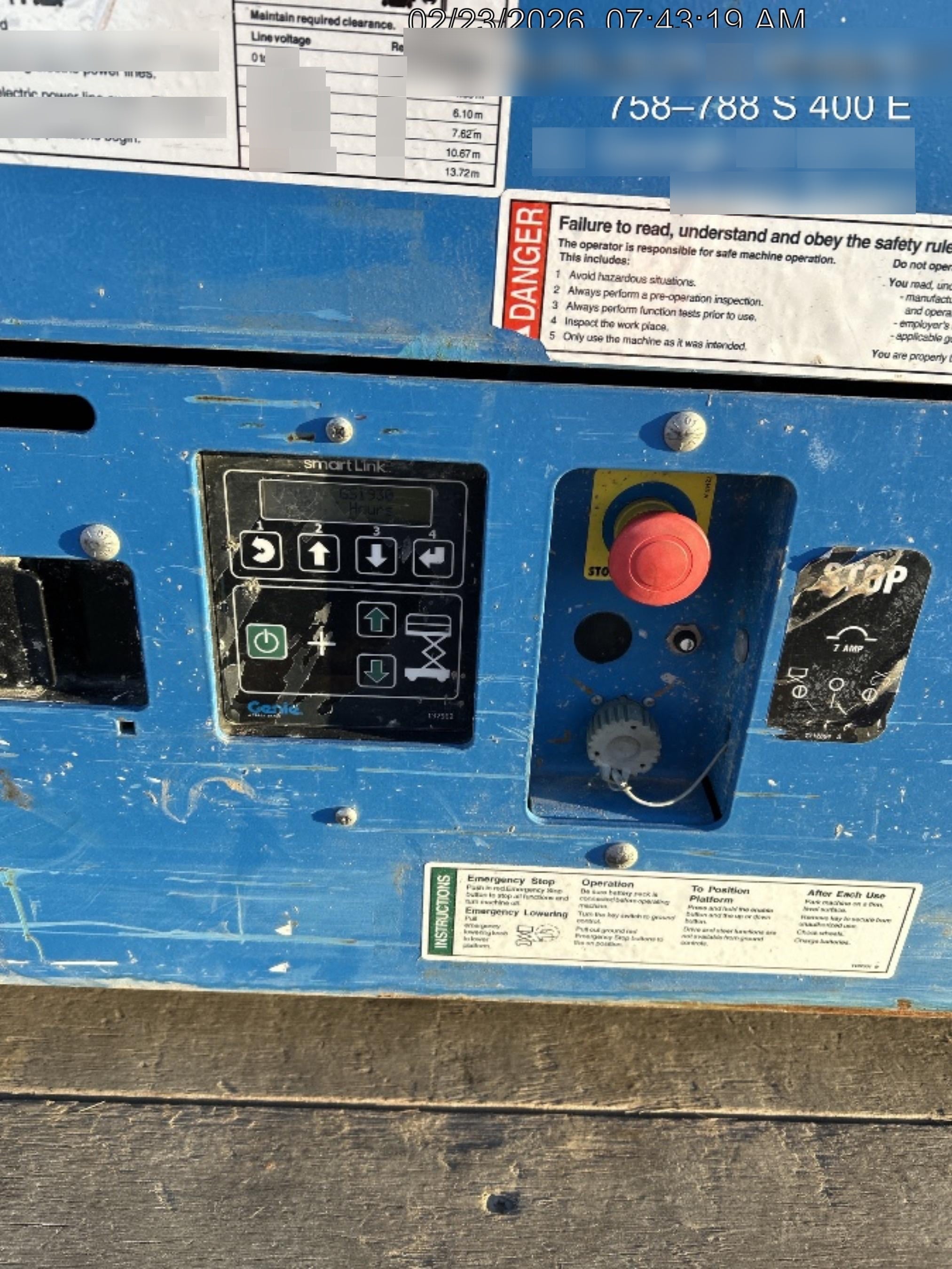 2019 Genie GS-1930 Half Height Swing Gate, 800W Inverter