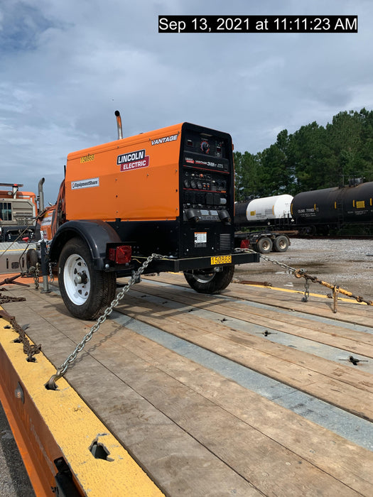 2021 Lincoln Electric Vantage 322 Vantage 322 Ready Pak 3 w/ Telematics & Decals, ORANGE (includes trailer, cable rack, fender light kit)