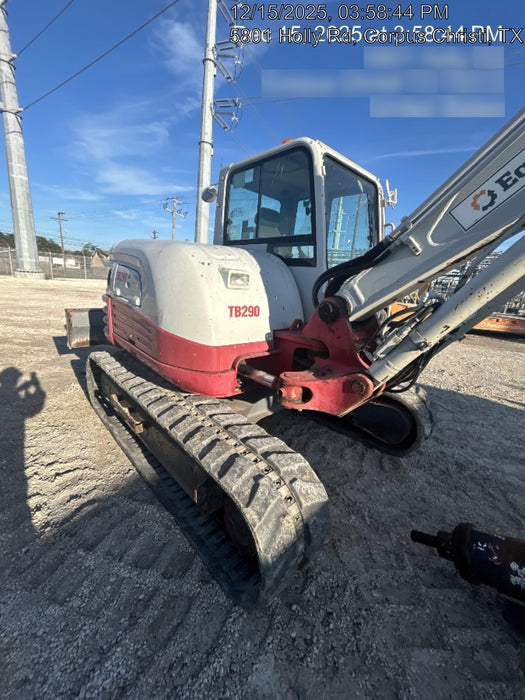 2019 Takeuchi TB290 Cab/Heat/AC w/Rubber Tracks, Auxiliary Hydraulics, Dozer Blade, Manual QC, 18/24/36" Buckets, Hydraulic Thumb Installed