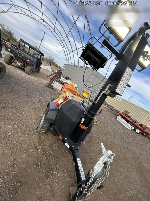 2022 Allmand NLV3GR (4) LED Light Fixture 350W, 23' Vertical Mast, 3kW Prime, Towable, ES Decals, T3