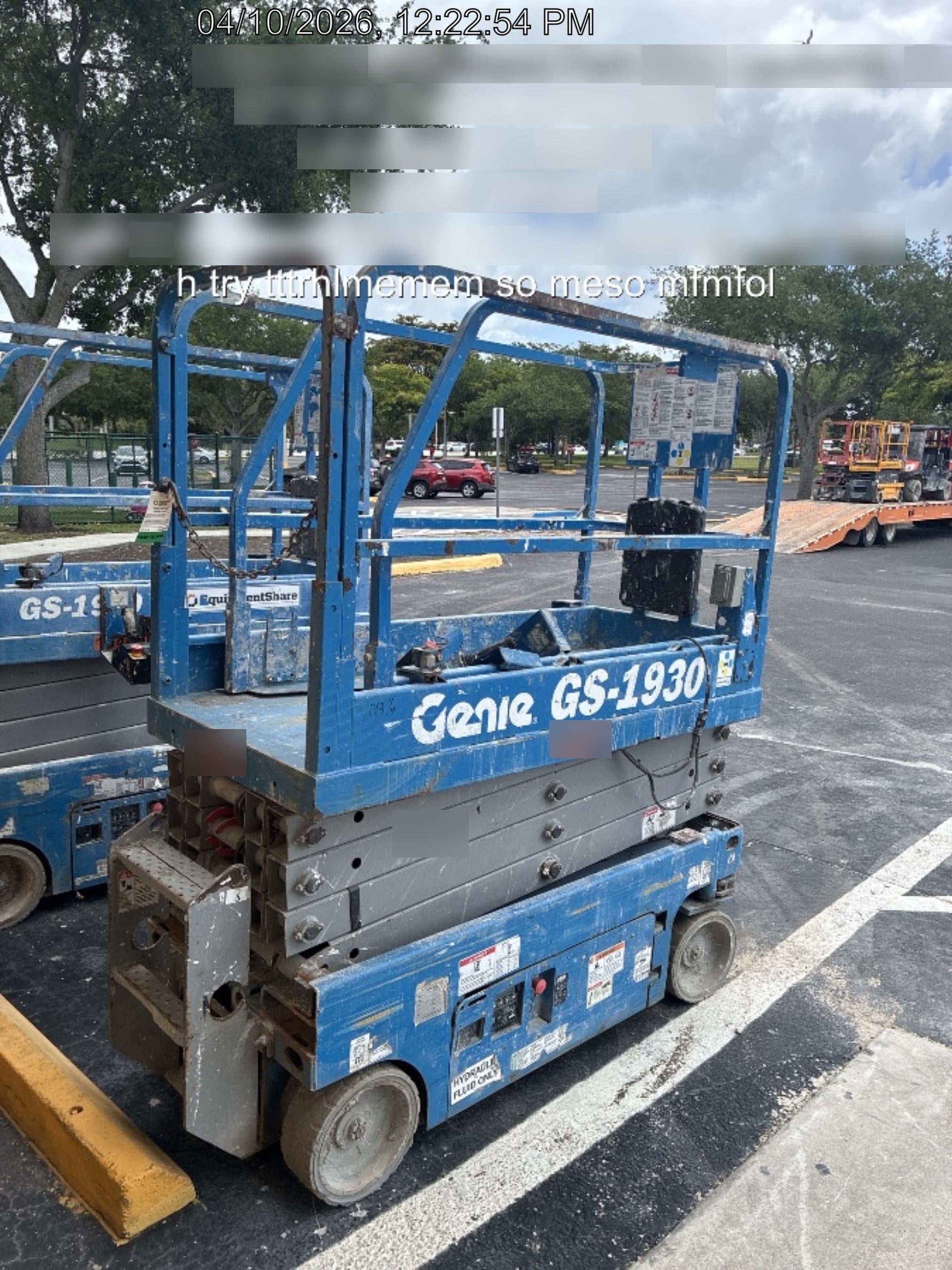 2018 Genie GS-1930 Genie GS-1930 w/Fixed Rail, Chain Entry