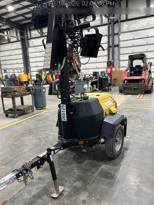 2022 Allmand NLV3GR (4) LED Light Fixture 350W, 23' Vertical Mast, 3kW Prime, Towable, ES Decals, T3