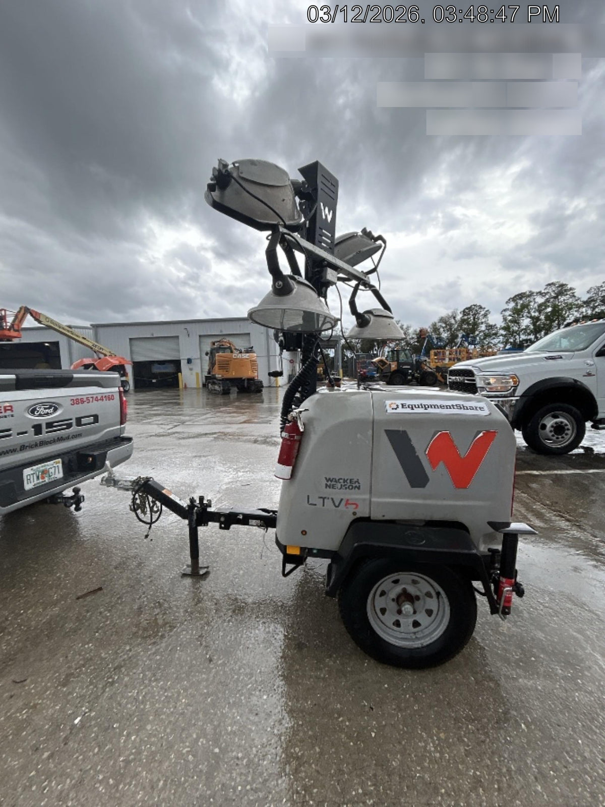2018 Wacker Neuson LTV6K-MH Wacker Neuson LTV6K Mobile Light Tower w/Fuel Level Sensor Installed