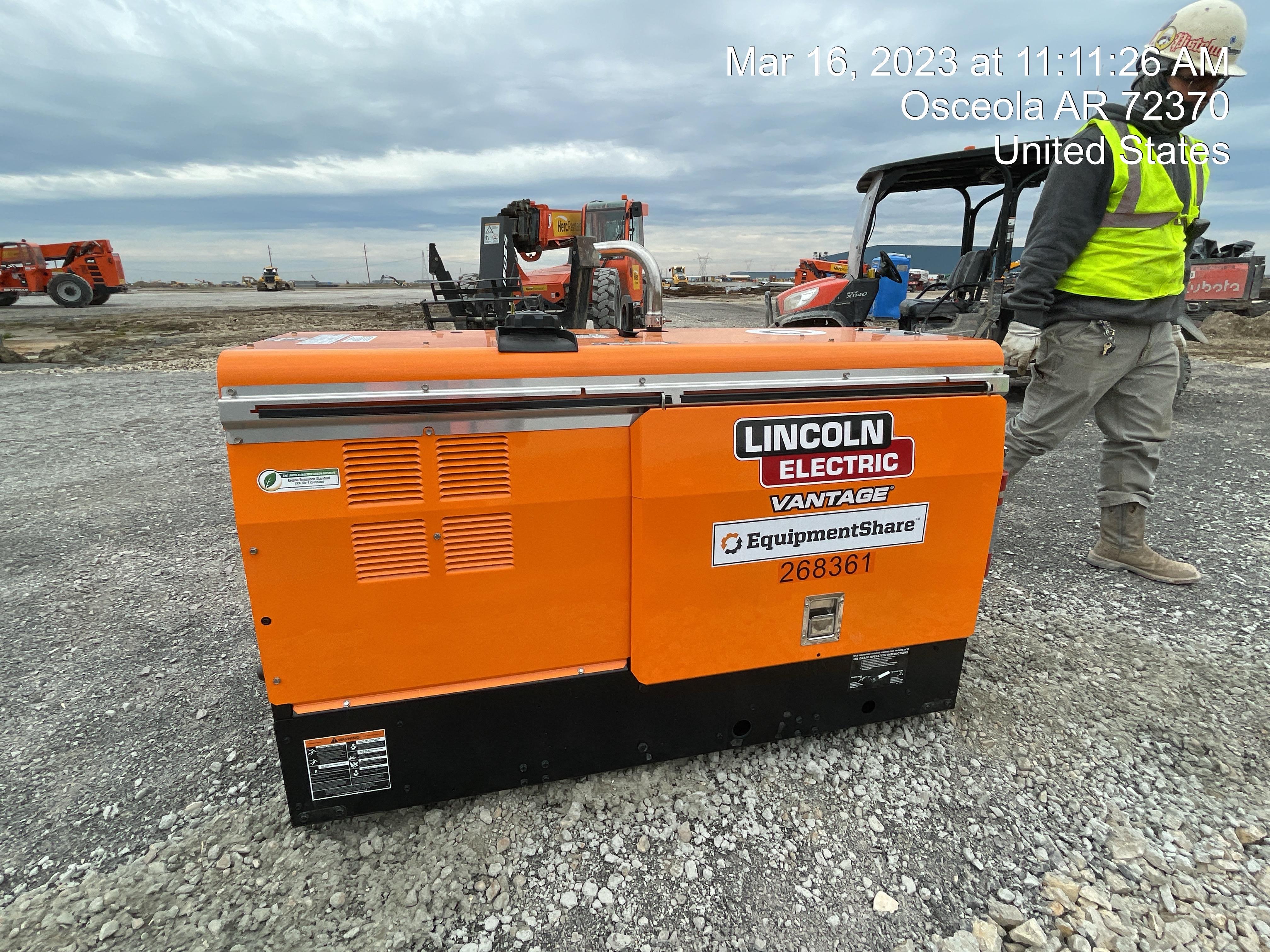 2021 Lincoln Electric Vantage 549X Ready Pak 3, ORANGE (includes trailer, cable rack, fender light kit)