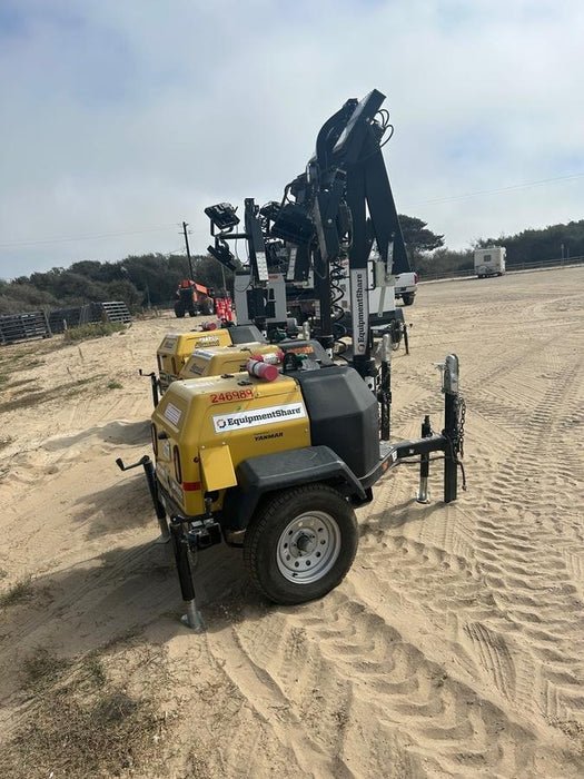 2022 Allmand NLV3GR (4) LED Light Fixture 350W, 23' Vertical Mast, 3kW Prime, Towable, ES Decals, T3